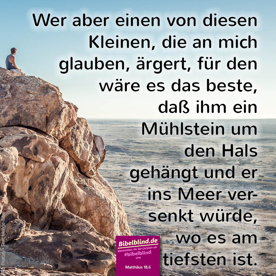 #bibelblind Meme Nr. 1082: Matthäus 18,6