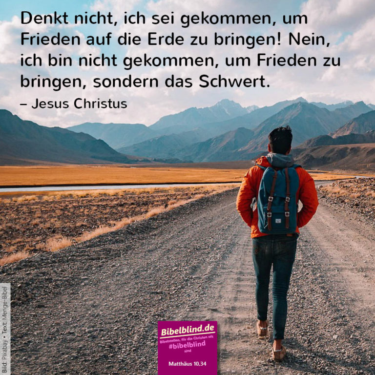 Bibelblind-Meme Nr. 1092: Matthäus 10,34